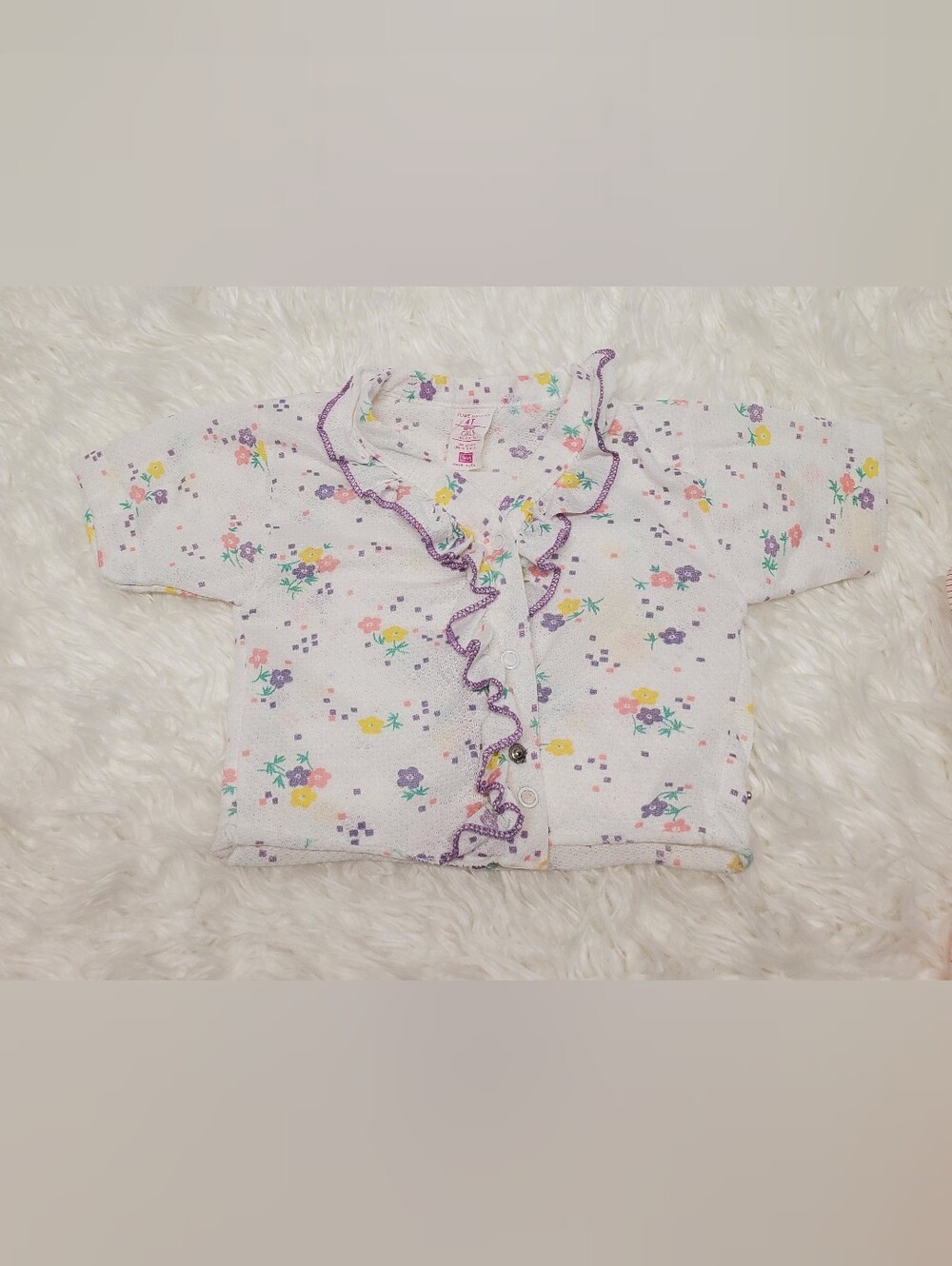 Vintage 90s sears girls top vintage y27 floral print